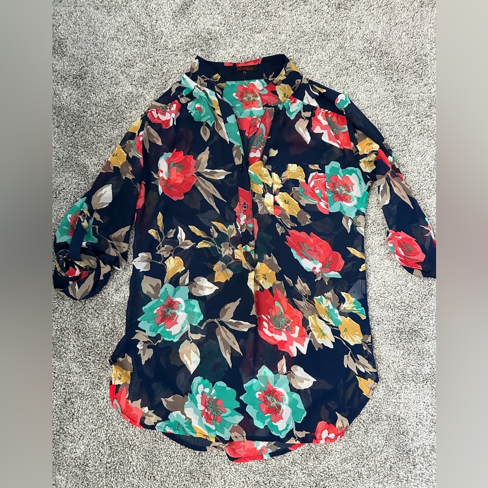 Floral Sheer Blouse